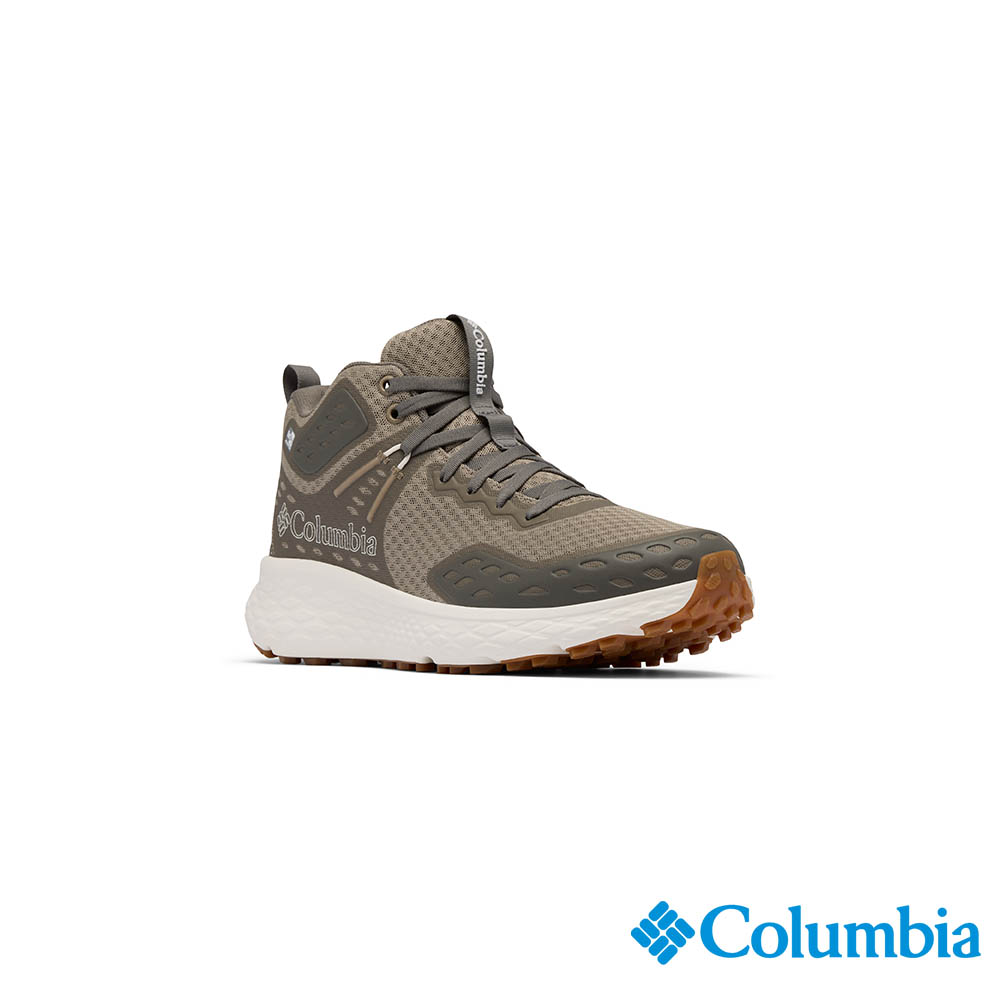 Columbia 哥倫比亞 男款- OD防水極彈高筒健走鞋-卡其色 UBM73540KI/JS