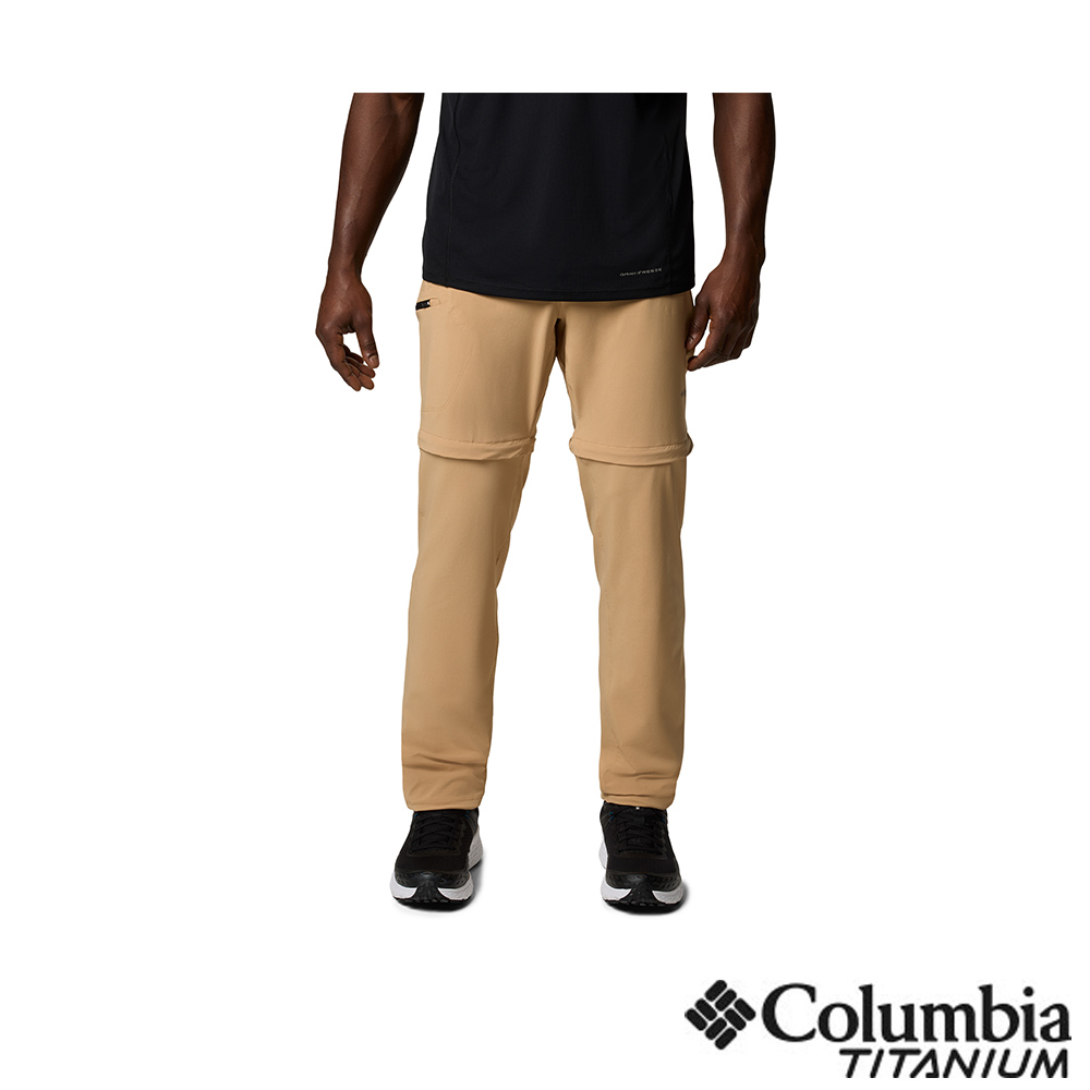 Columbia 哥倫比亞 男款-超防曬UPF50防潑兩截式長褲-卡其 UAE39690KI/JS