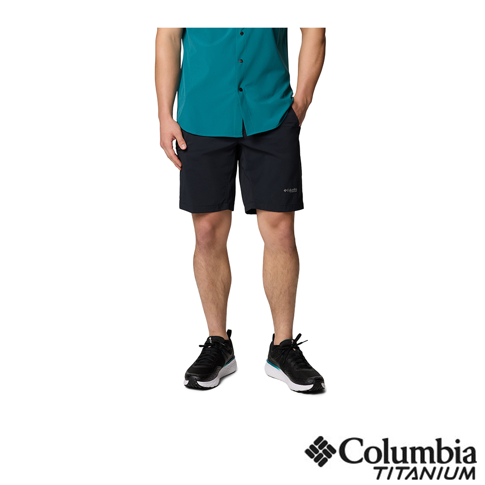 Columbia 哥倫比亞 男款-防曬UPF50防潑輕量短褲-黑色 UAE10400BK/JS
