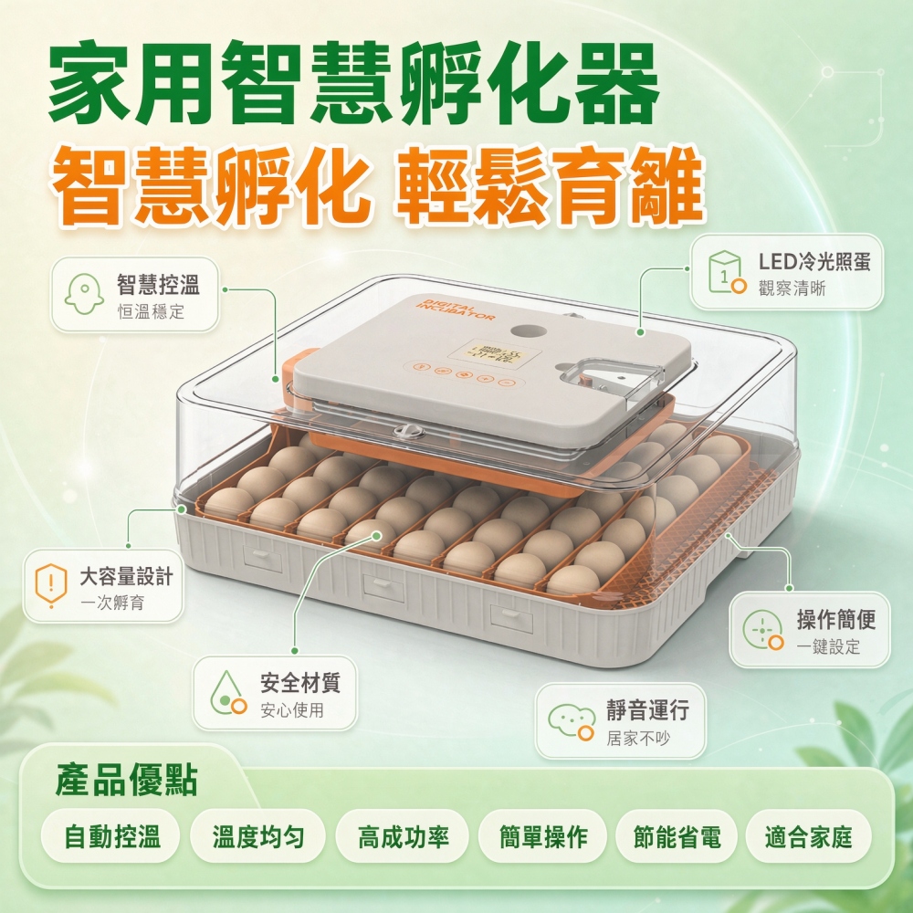 【悅購】孵化機 孵蛋機 孵化箱 雙電56枚孵蛋箱 全自動智能控溫控濕 自動翻蛋 可調節蛋盤