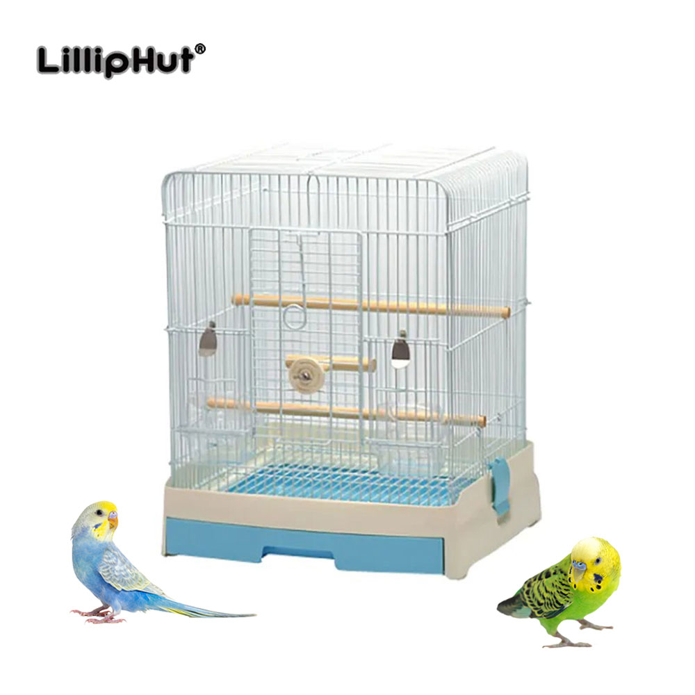 LillipHut 麗利寶 舒適快潔鳥籠2201藍色 35型