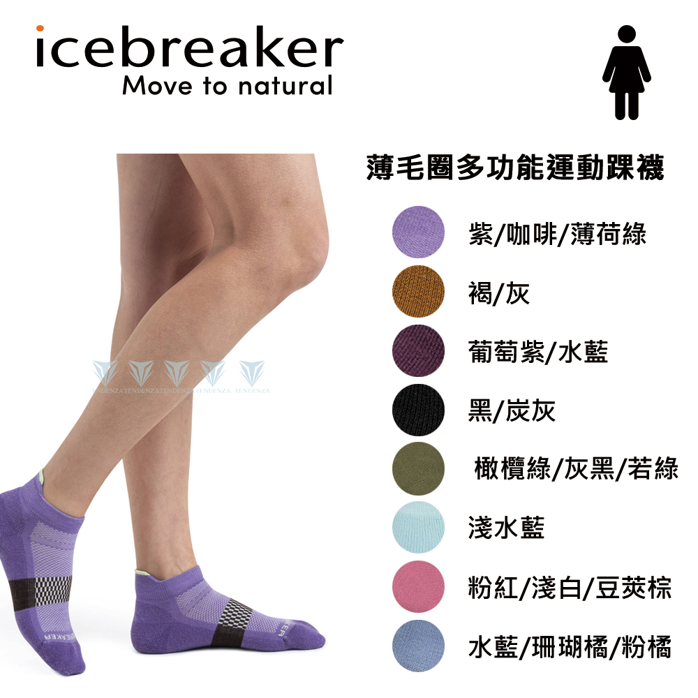 icebreaker IB105128 女 薄毛圈多功能運動踝襪