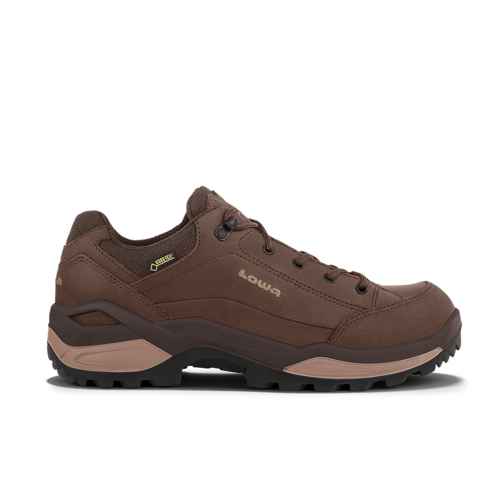 LOWA 【德國】 男 低筒多功能健行鞋 寬楦 咖啡/卡其 RENEGADE GTX LO WIDE(LW310967-4211) #升級版 #防水 #防滑吸震