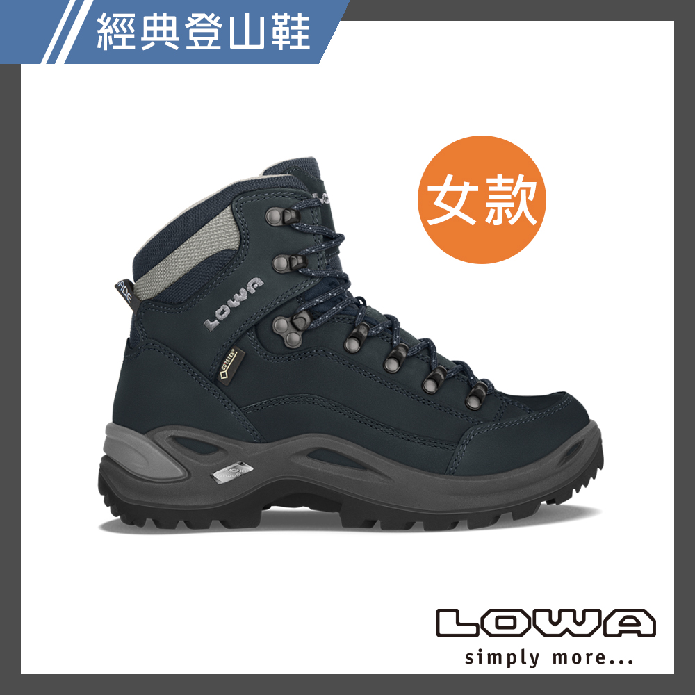 德國LOWA】女中筒多功能健行鞋海軍藍/灰RENEGADE GTX MID Ws #登山鞋 