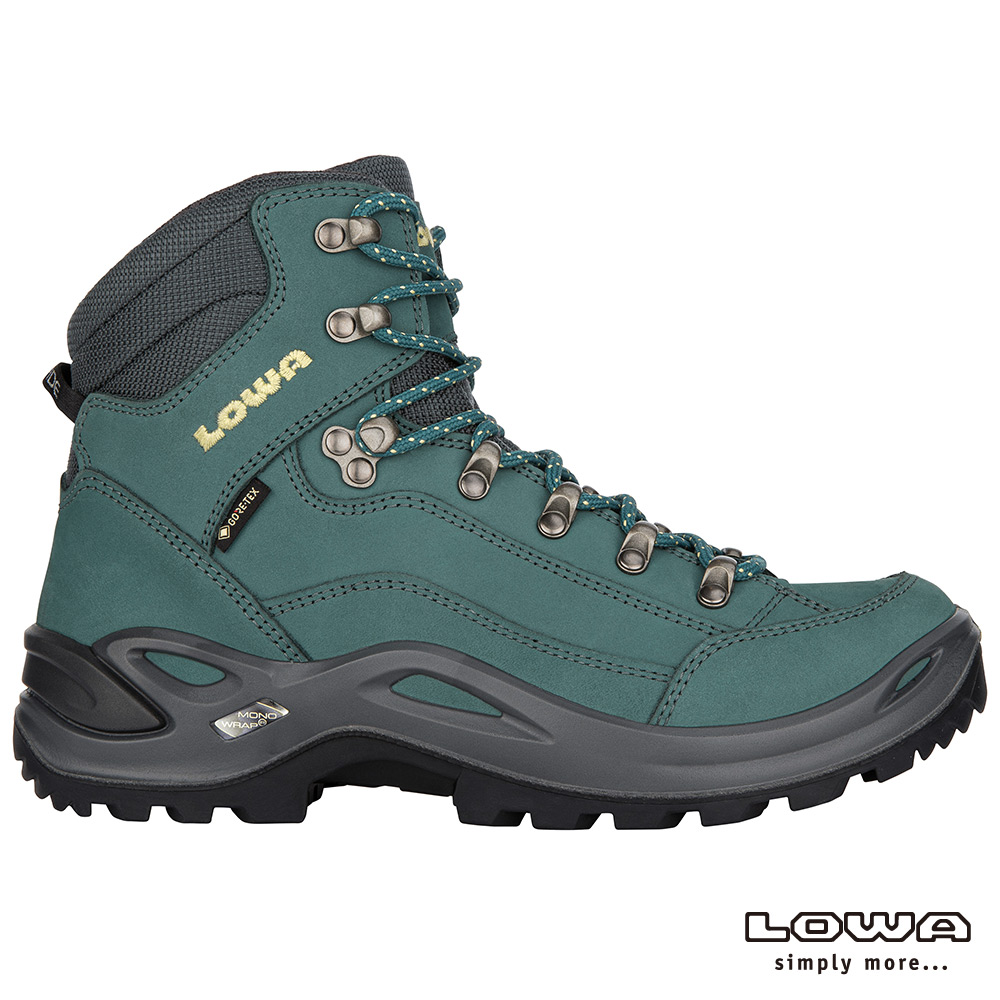 LOWA 【德國】女 中筒多功能健行鞋 汽油藍/萊姆綠 RENEGADE GTX MID Ws #登山鞋 #防水