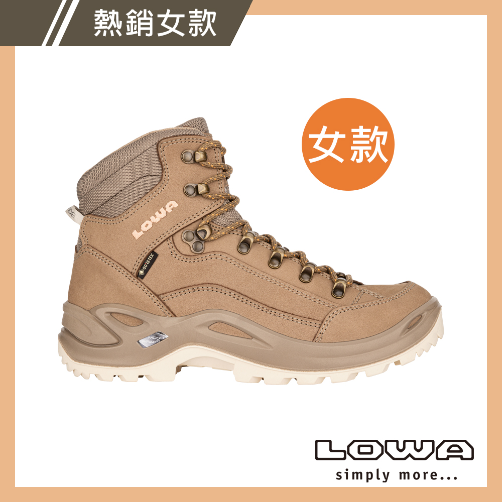 LOWA 女 中筒多功能健行鞋 淺沙/杏色 RENEGADE GTX MID Ws