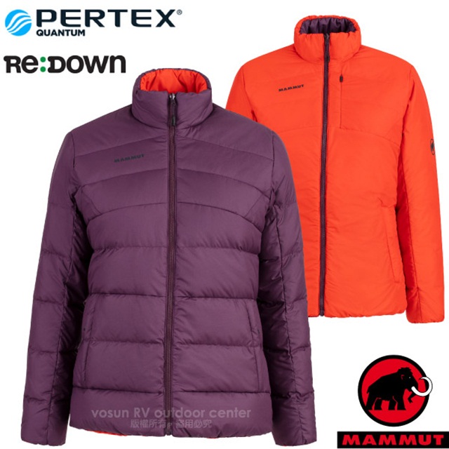 MAMMUT 長毛象 女 Whitehorn 雙面穿 輕量羽絨外套.羽絨衣.雪衣/650FP羽絨/ 1013-01090-6384 黑莓紫/辛辣紅
