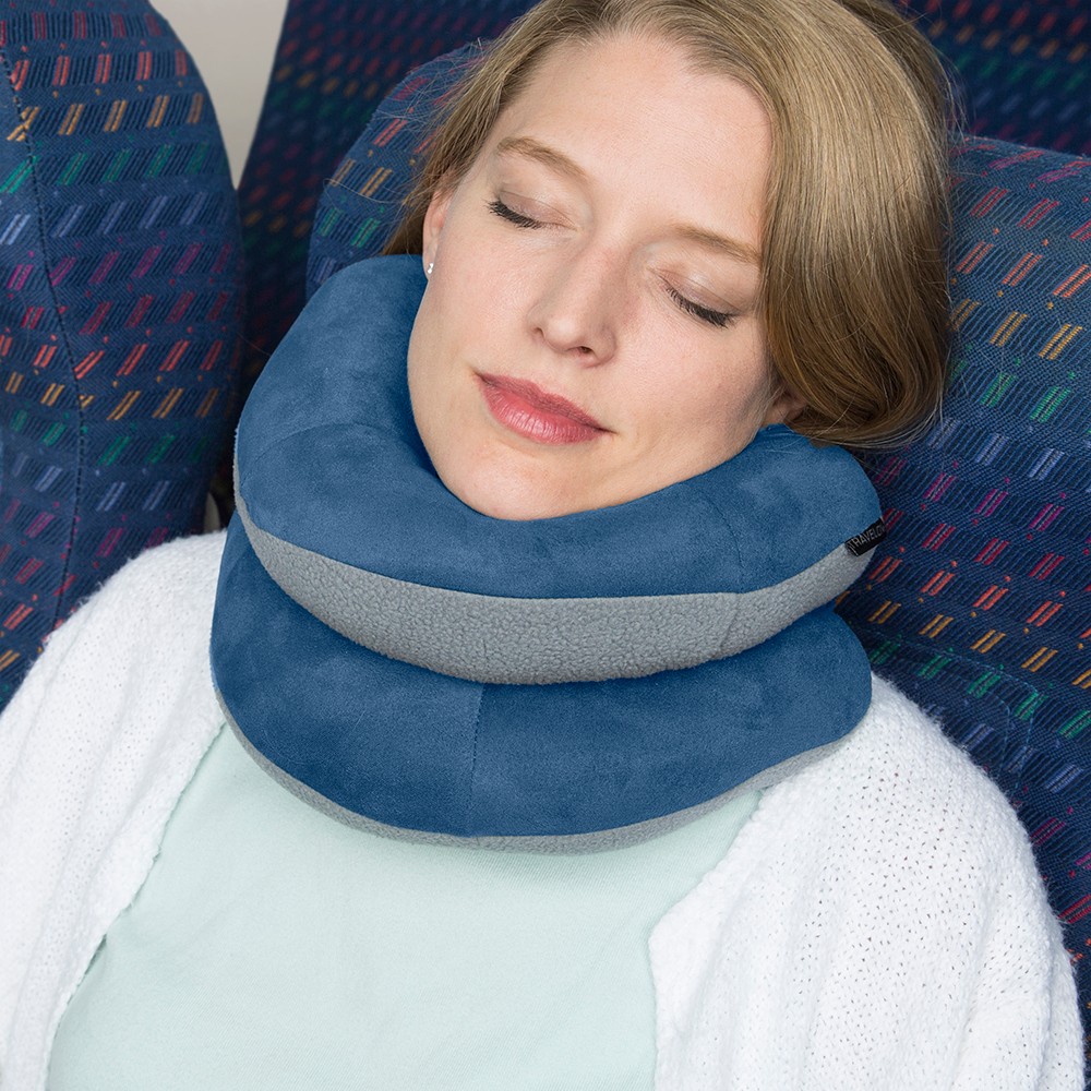 TRAVELON 美國 3in1環繞護頸枕(藍) / 午睡枕 飛機枕 旅行枕 護頸枕 U型枕