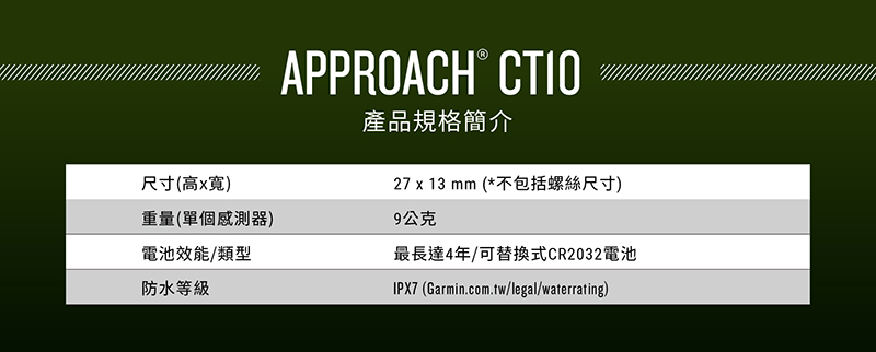 GARMIN Approach CT10 揮桿追蹤系統(入門套組) - PChome 24h購物