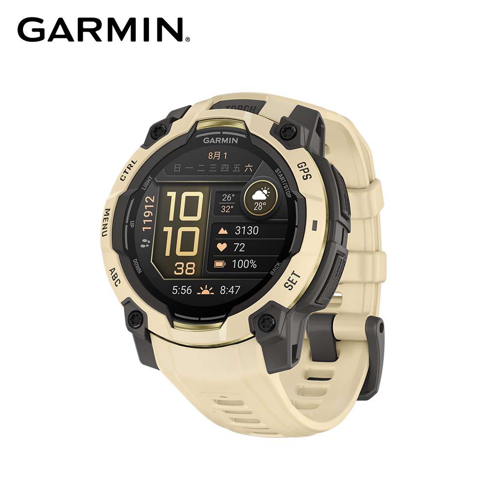 INSTINCT 3 AMOLED 本我系列GPS腕錶 45mm 流沙白