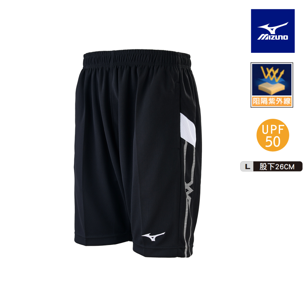 MIZUNO 美津濃 股下26CM 針織練習褲 32TBB50490 (黑x白)