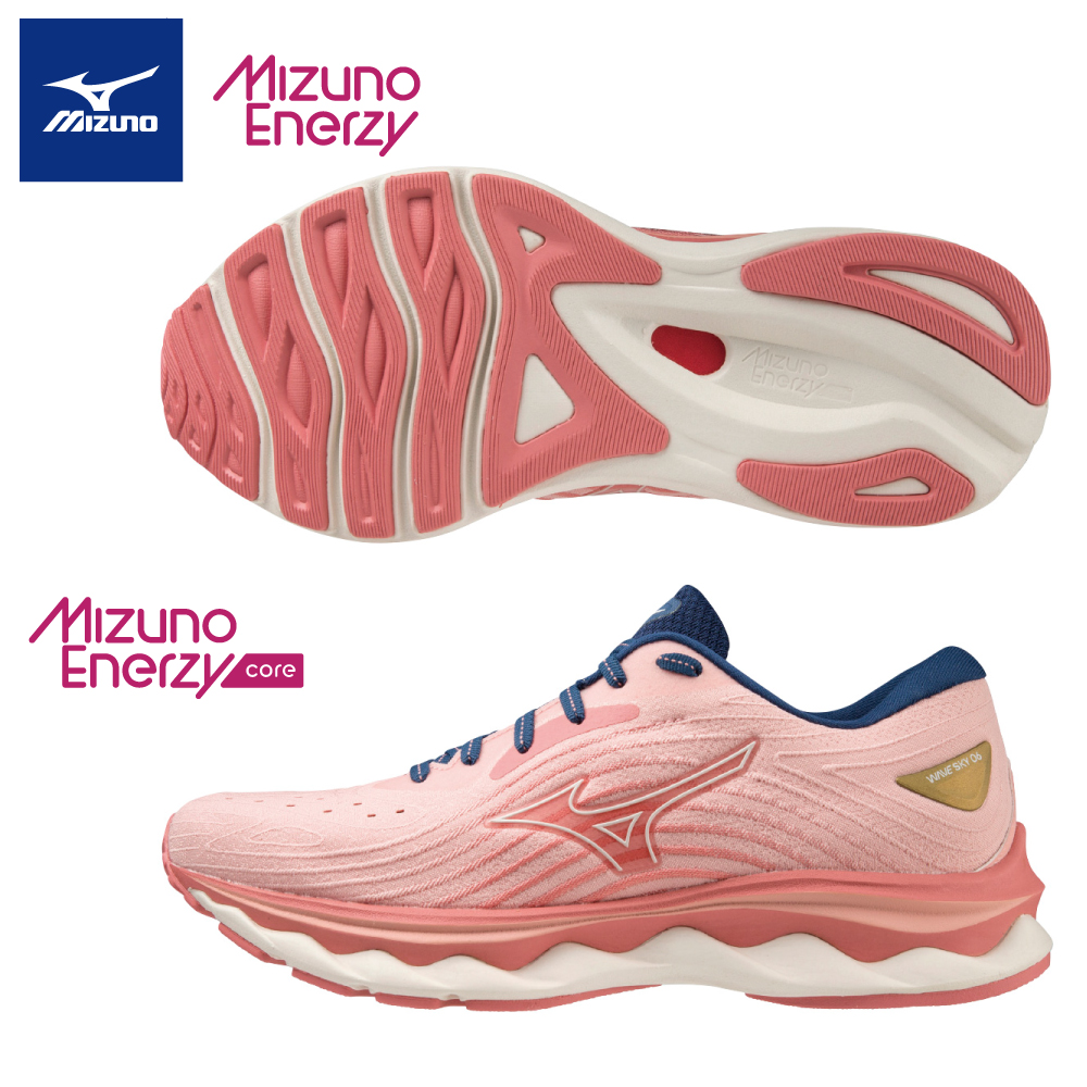 【美津濃MIZUNO】WAVE SKY 6 一般型女款慢跑鞋 J1GD220273