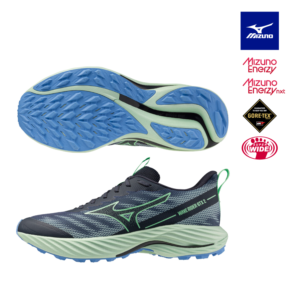 MIZUNO 美津濃WAVE RIDER GTX 2 GORE-TEX 超寬楦男款慢跑鞋