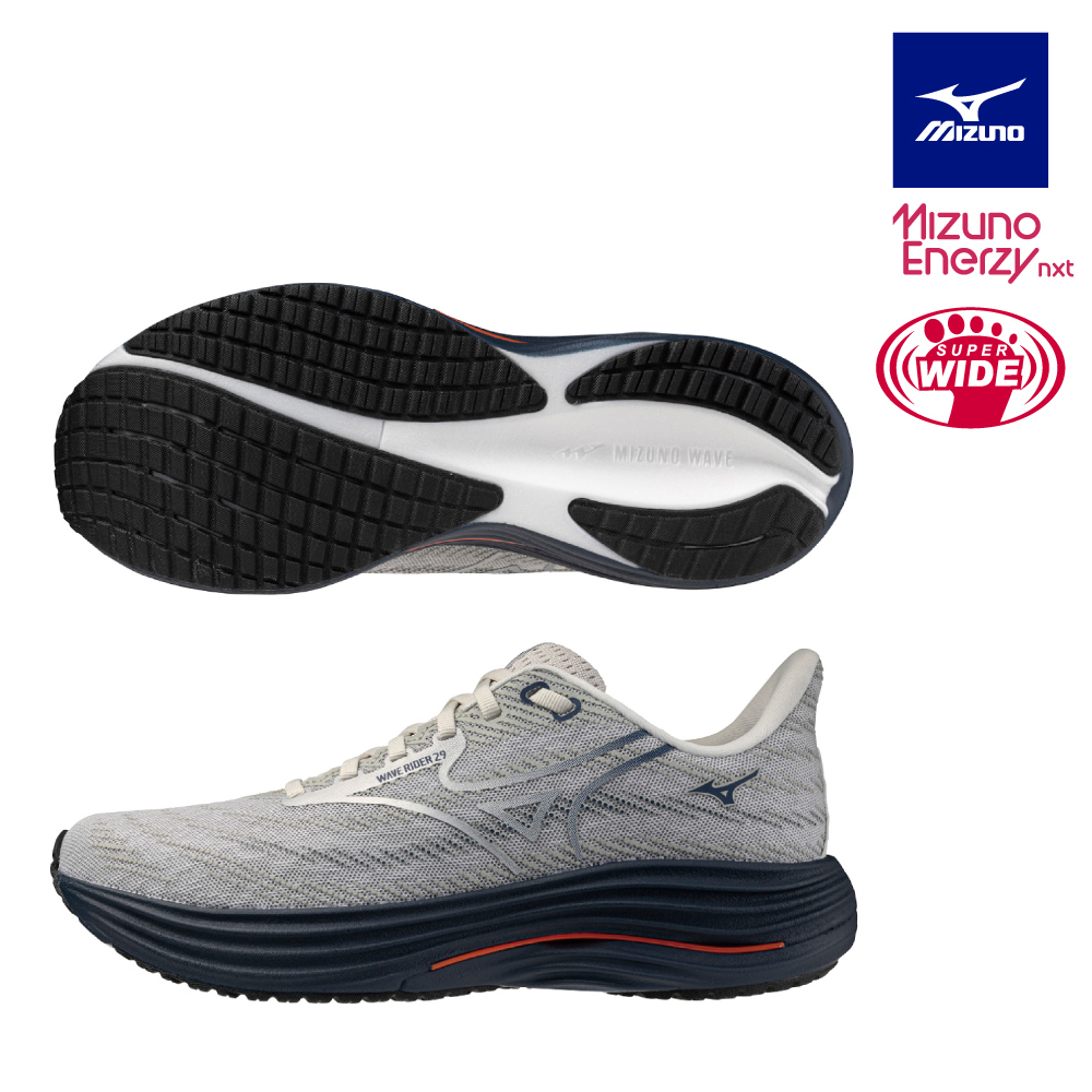 MIZUNO 美津濃WAVE RIDER 29 男款慢跑鞋J1GC2504XX J1GC256581（任選