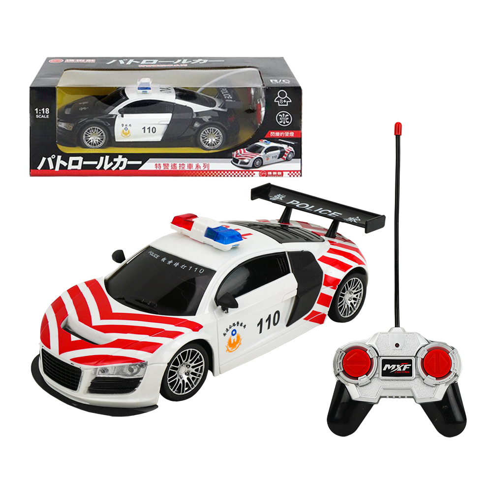 1:18 無線遙控台灣警車(前後車燈會亮)(ST)
