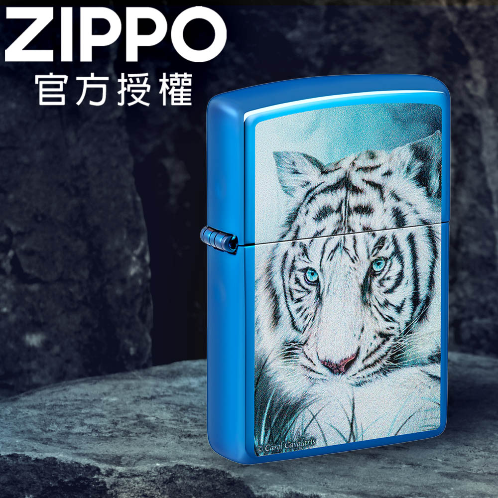 Zippo 【官方旗艦店】Carol Cavalaris White Tiger Spirit of Sensuality防風打火機