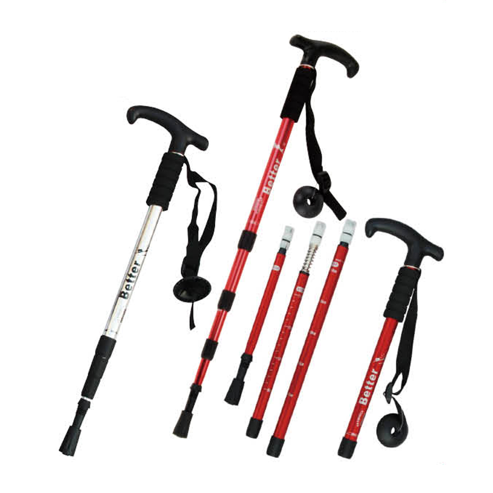 伸縮鋁合金四節登山杖 CE072B
