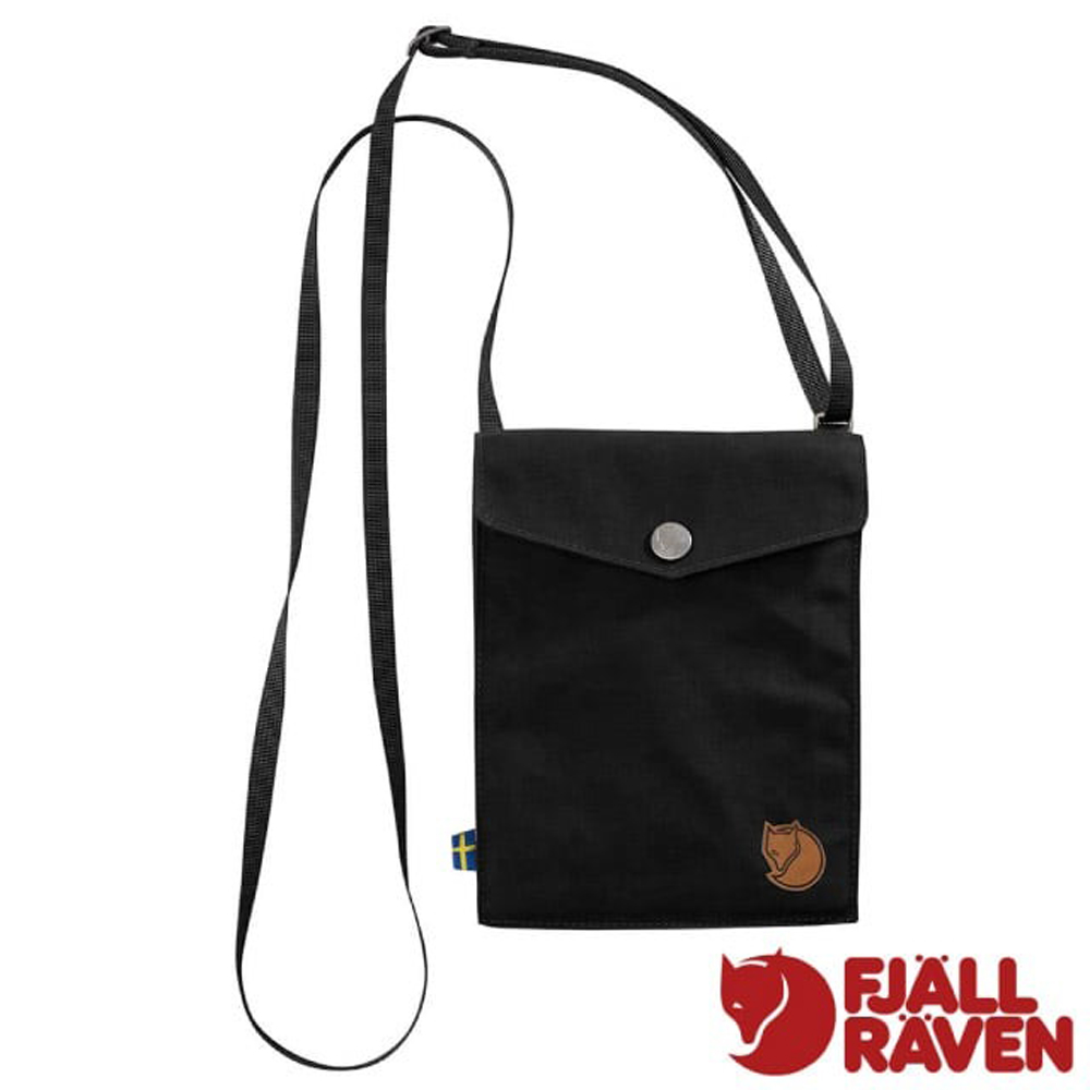 Fjallraven 小狐狸 小狐狸 Pocket 防潑水耐磨旅行隨身袋.手機證件袋.護照包.零錢包.隨身包.側背小包/24221-550 黑