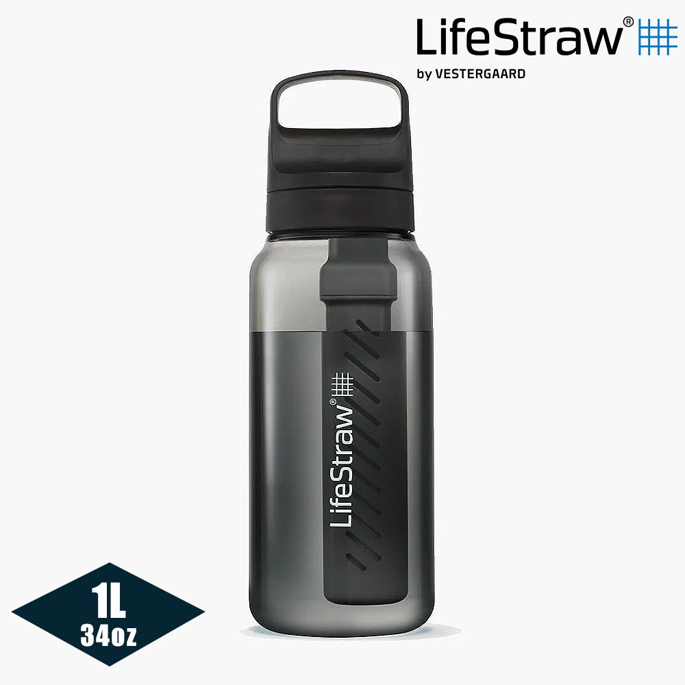 LifeStraw Go 提蓋二段式過濾生命淨水瓶 1L黑色（其他規格）