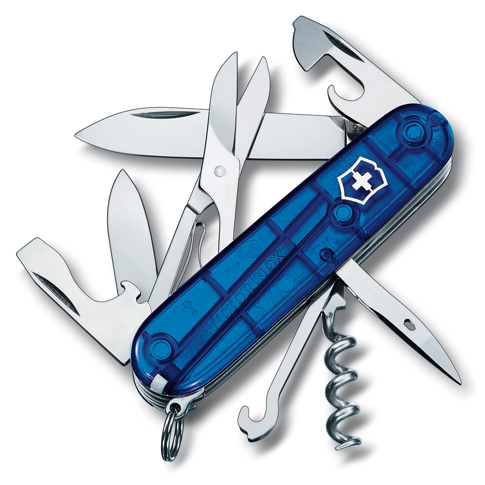VICTORINOX 瑞士維氏 攀登者15用瑞士刀-透明藍 (13703.T2)