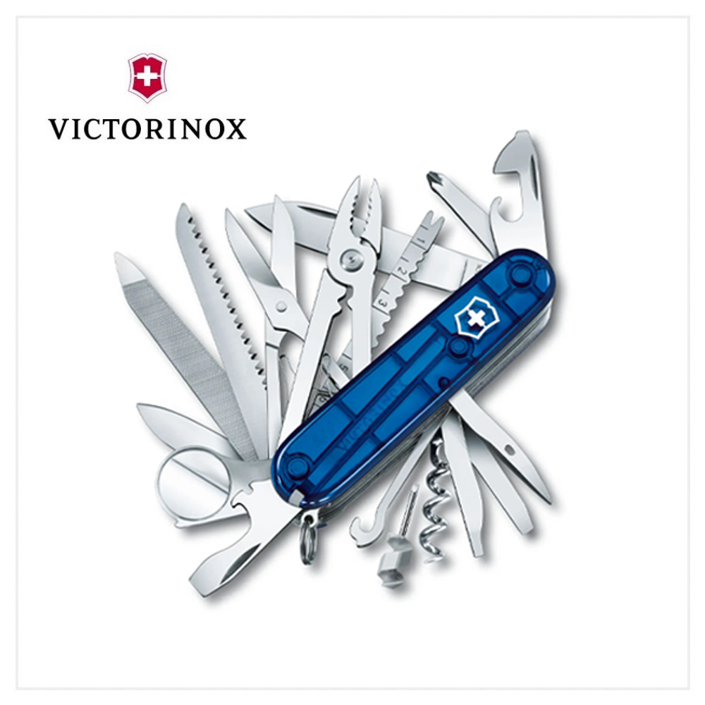 VICTORINOX 瑞士維氏 瑞士刀 冠軍刀/33用/透藍 1.6795.T2