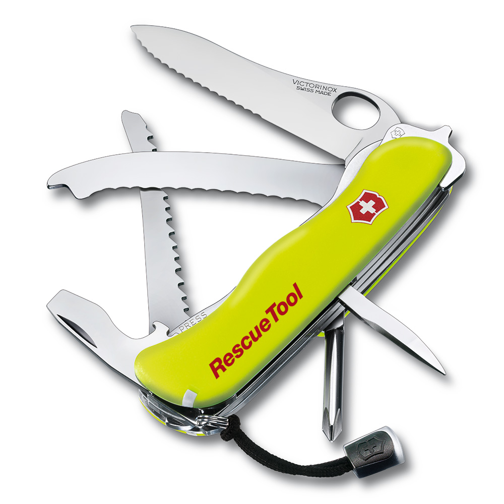 VICTORINOX 瑞士維氏 13用救生瑞士刀 破窗器/安全帶切割刀 - 螢光黃 (0.8623.MWN)