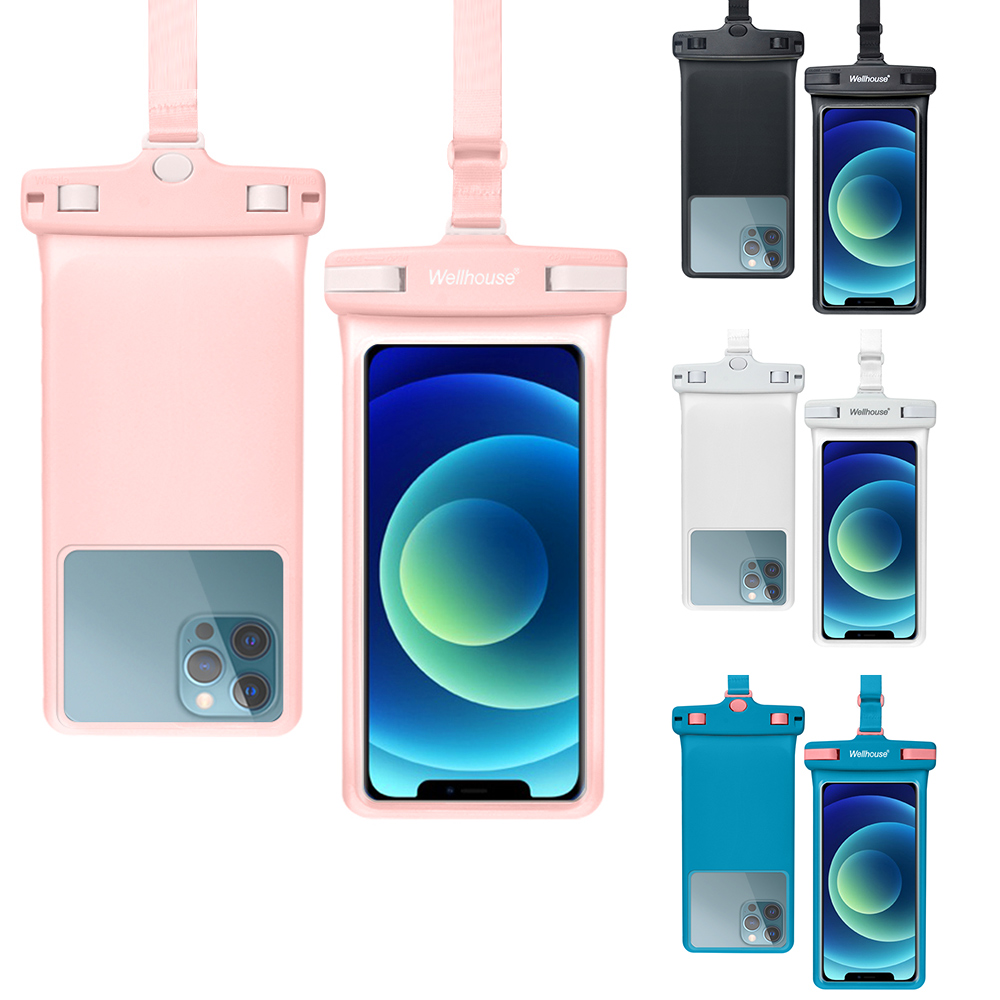 立體設計加大款!! Wellhouse 防水袋 適用6.7吋以下全螢幕手機 海灘 衝浪 海邊玩水 騎車 遊樂園 直接觸控 拍照錄影 手機防水袋