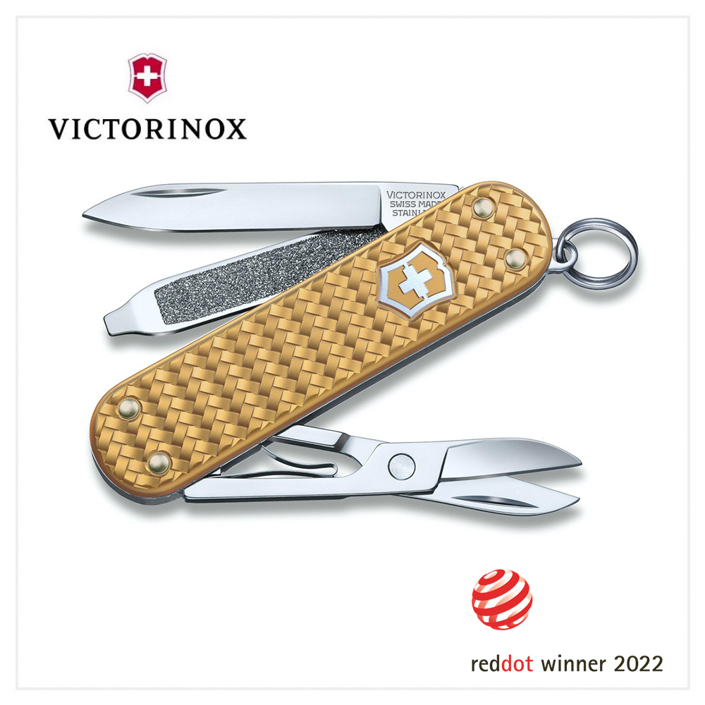 VICTORINOX 瑞士維氏 Classic Precious Alox Collection(0.6221.408G 鋁合金 編織 金)