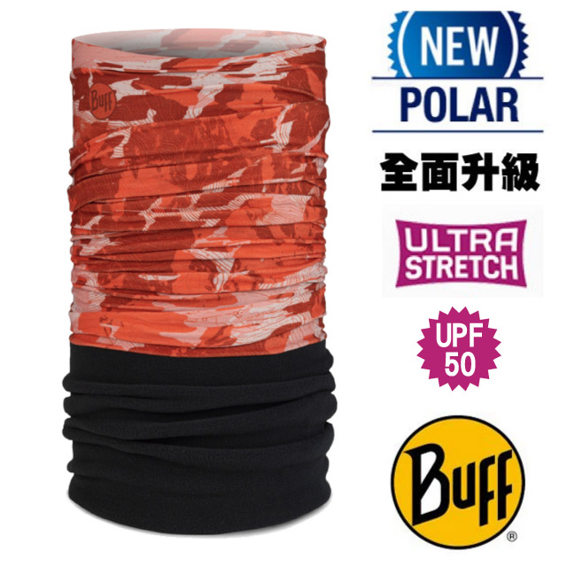 BUFF Polar Primaloft 3D加強保暖彈性刷毛魔術頭巾 Plus(可當帽子)/圍巾 132556-330 濃紅玉桂