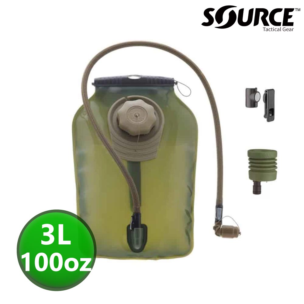 SOURCE USMC 軍用水袋 4325190203 / 3L 狼棕色 附磁性夾扣 |戰術款