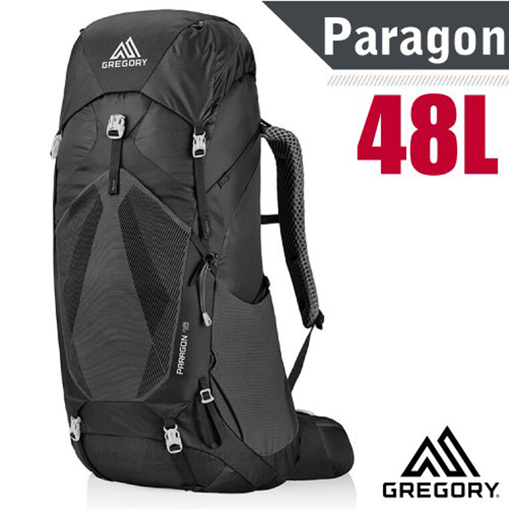 Gregory 美國 Paragon 48L 專業健行登山背包(可調式懸架系統+FreeFloat背負系統)_126843-2917 玄武黑