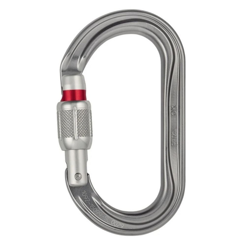 PETZL OK SCREW-LOCK 鋁合金O型有鎖鉤環 銀灰色 M33A-SL