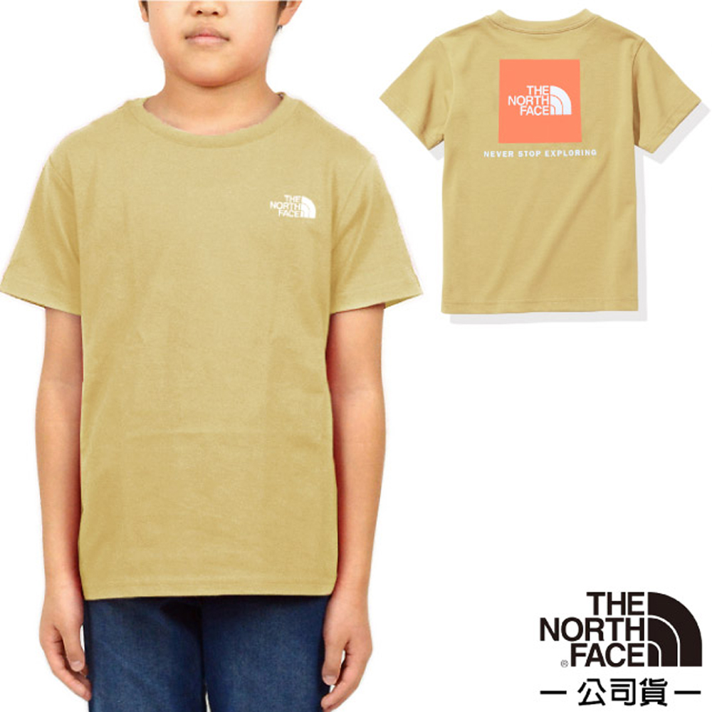 The North Face 北面 兒童 柔軟透氣純棉短袖圓領T恤(亞洲版型).休閒衫.運動上衣/81ND-LK5 卡其 N