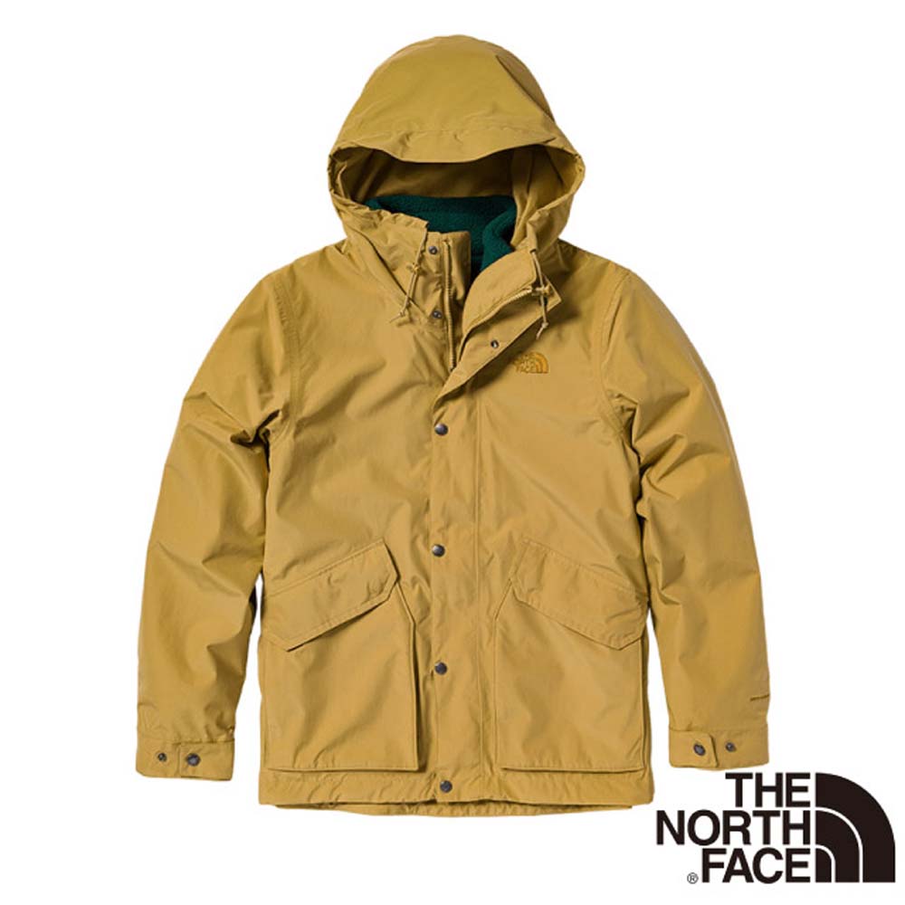 The North Face 北面 男 防水透氣保暖抓絨三合一外套.夾克/DryVent防水透氣.適登山健行/7QSZ-931 棕色