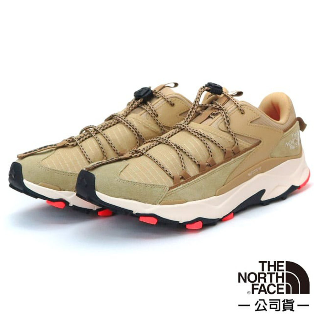 The North Face 北面 男新款 VECTIV Taraval Tech 休閒鞋.戶外登山健行鞋.運動鞋/Surface CTRL抓地外底/7W4S-QV3 淺棕 N
