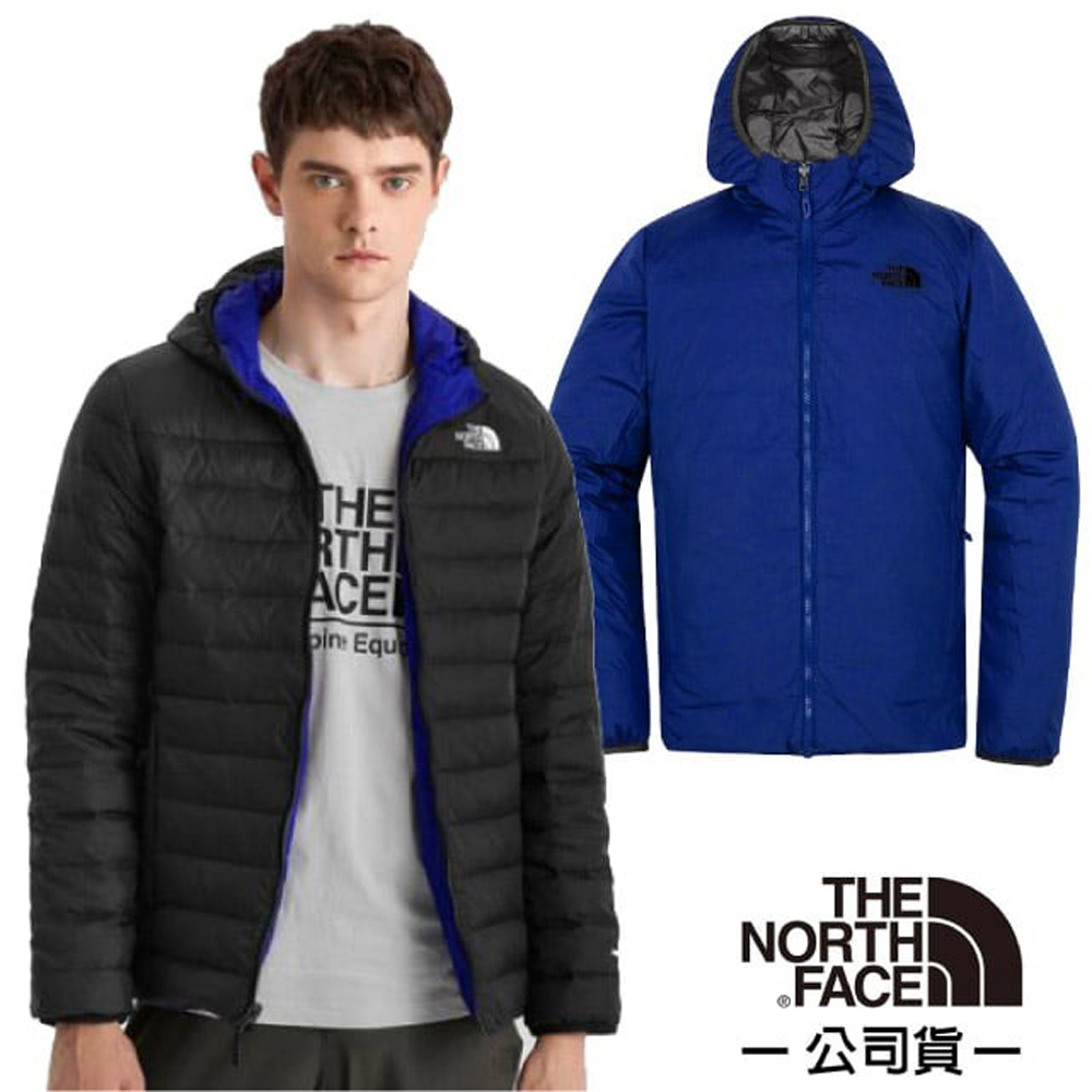 【美國 The North Face】男 雙面穿 700FPl 輕量鵝絨羽絨外套.防潑水夾克/4NG3-XNV 黑/青金岩 N