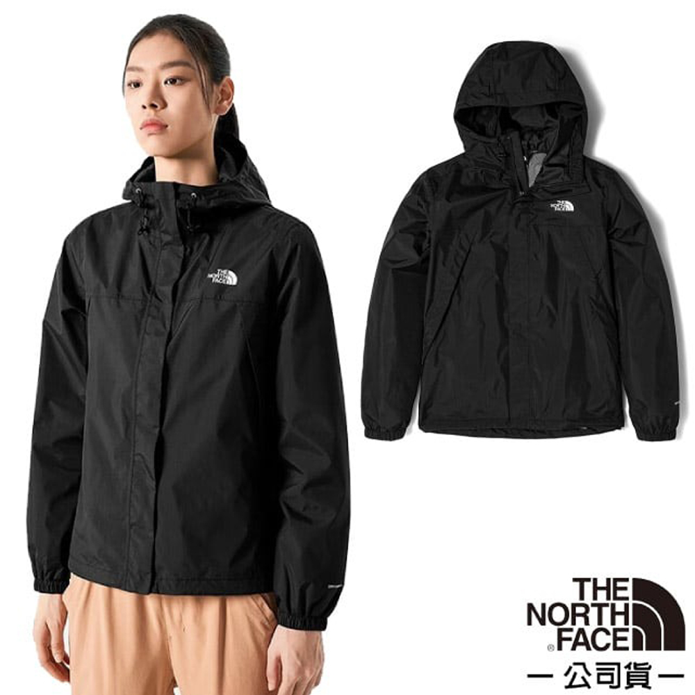 The North Face 北面 女 3效能 防水透氣防風耐磨連帽外套/夾克.風雨衣/DryVent 全壓膠.登山健行旅遊/5K2X-JK3 黑 N