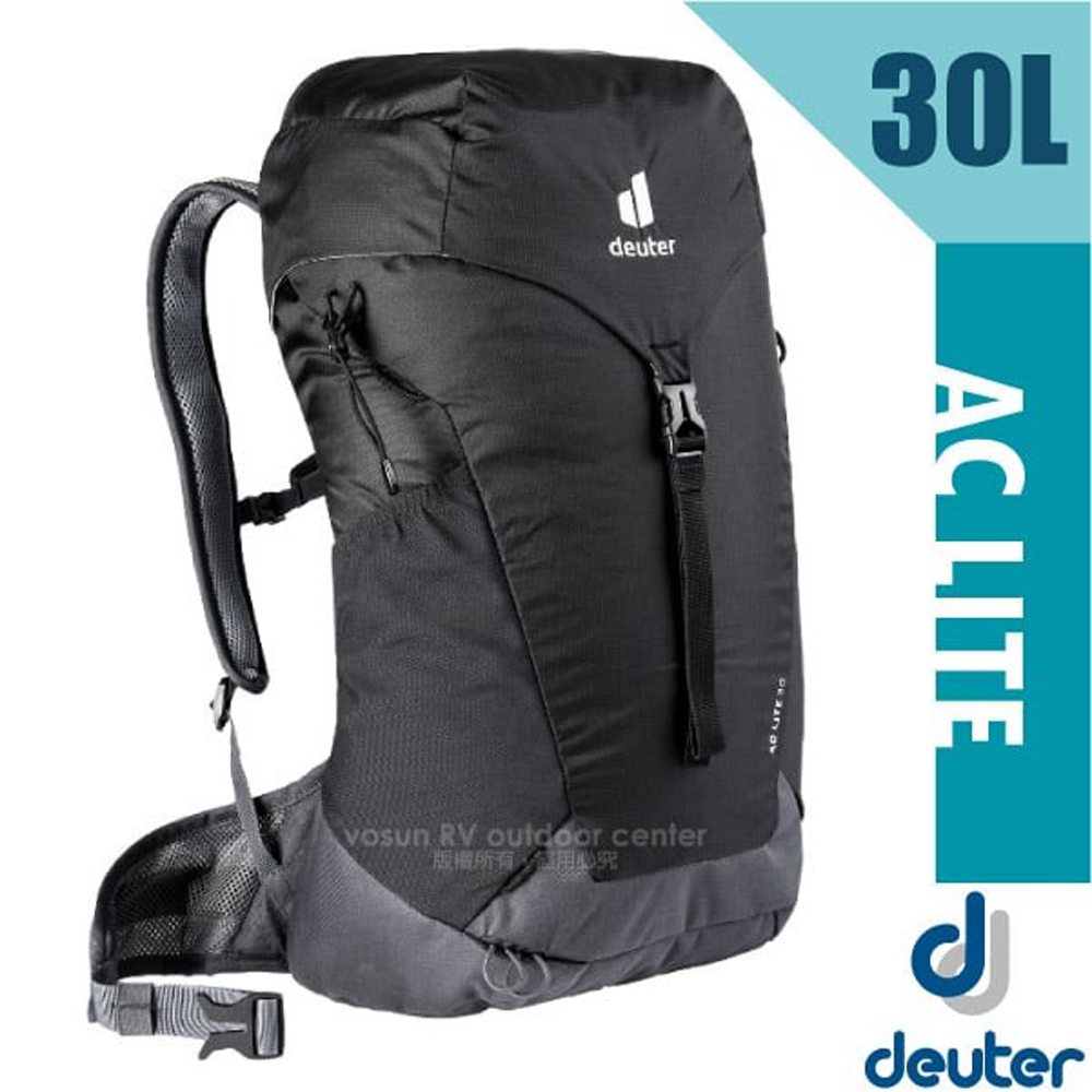 輕量化 AC Lite 透氣排汗網架直立式登山背包 30L(附背包套).熱賣款_ 3421021 黑
