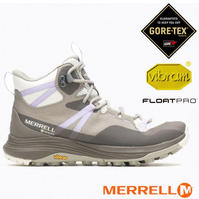Merrell 邁樂 女 SIREN 4 MID GORE-TEX 防水透氣登山健行鞋.戶外/Vibram黃金大底.NXT生物抑菌技術/ML037370 紫褐色