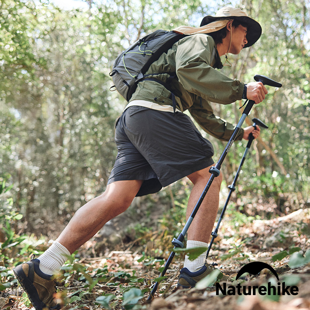 Naturehike 晴雪Base6061鋁合金三節外鎖T型登山杖 單支 DS012