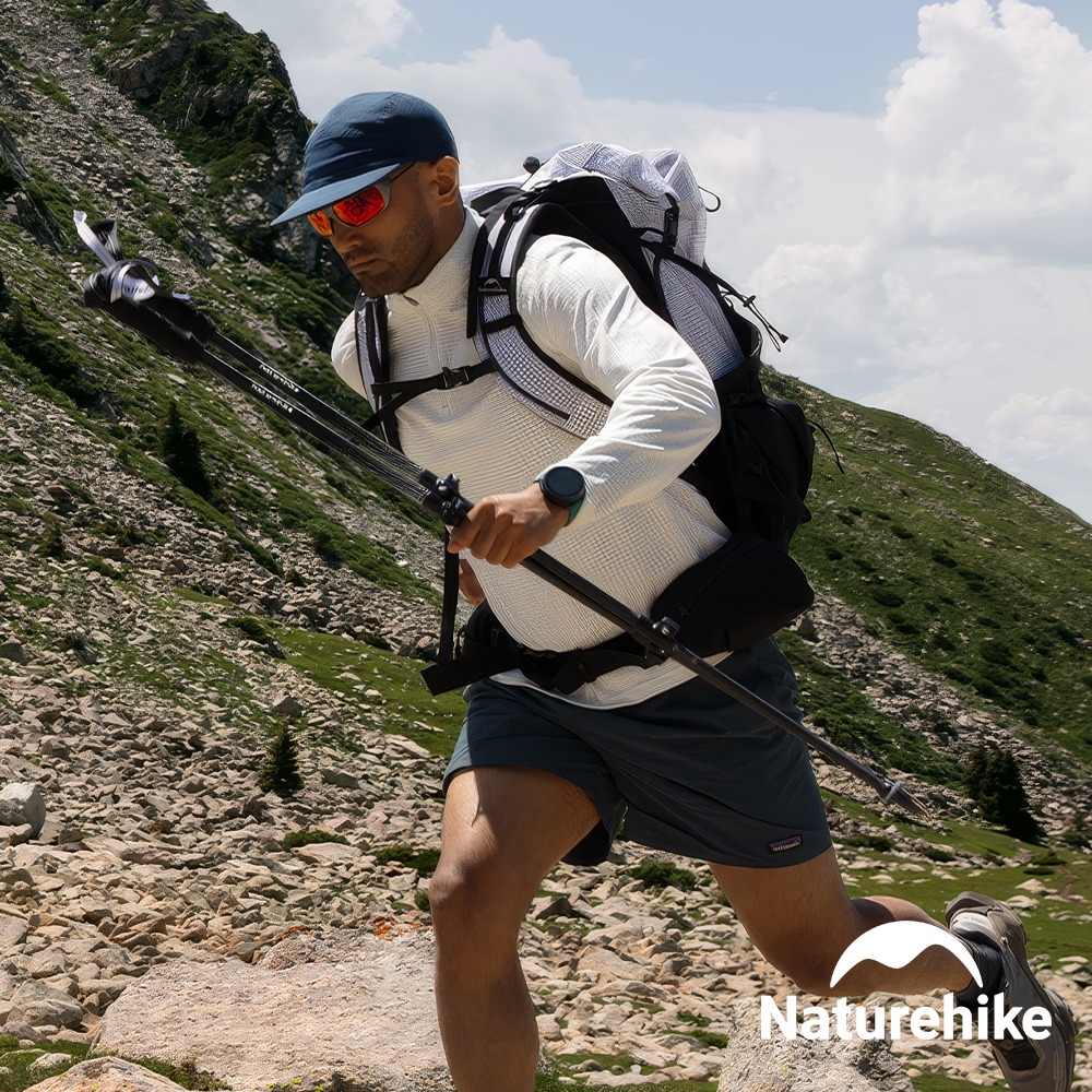 Naturehike 初雪EXT1碳纖維三節外鎖登山杖 單支 120cm DS010