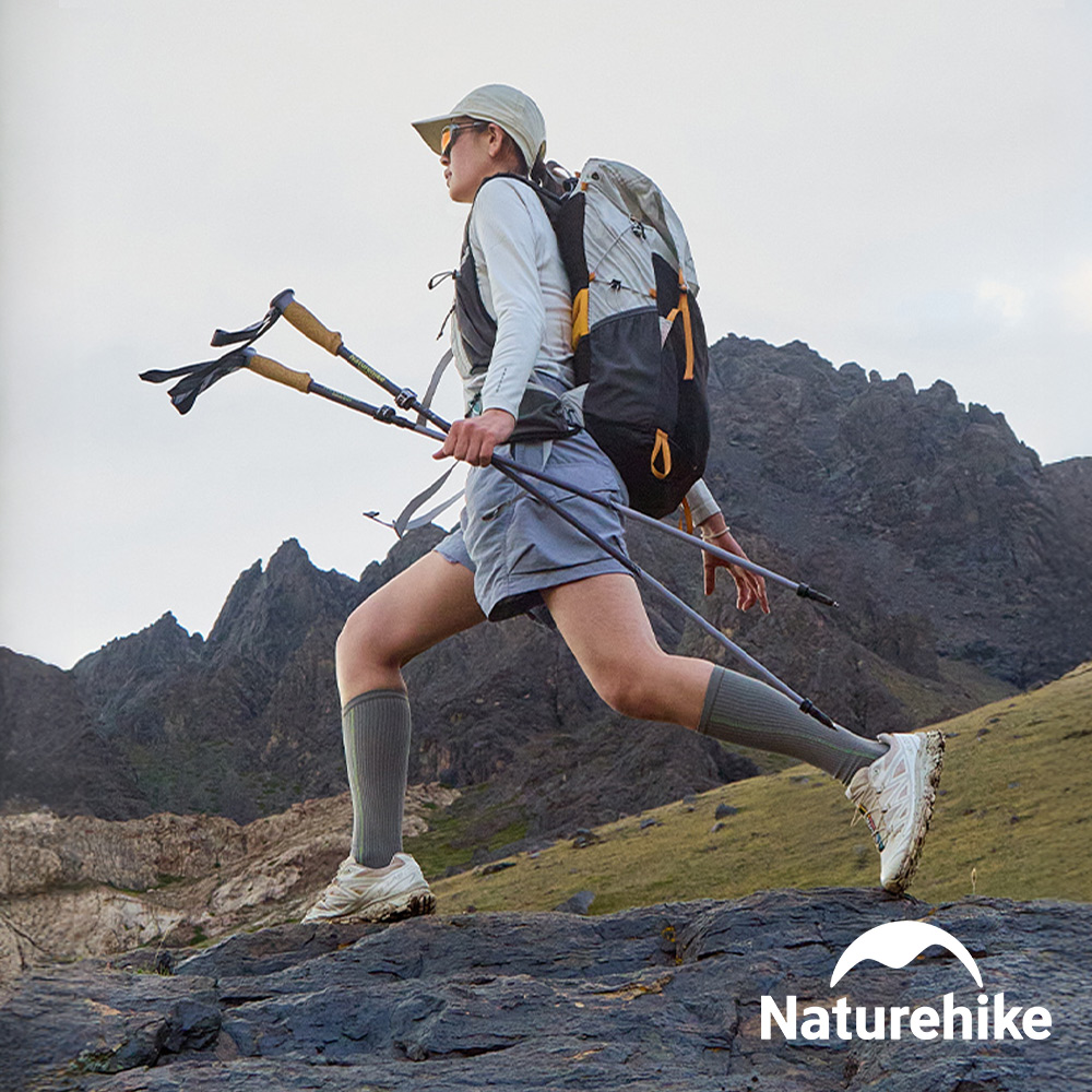 Naturehike 光跡5-EXT碳纖維五節折疊外鎖登山杖 單支 120cm/135cm DS017