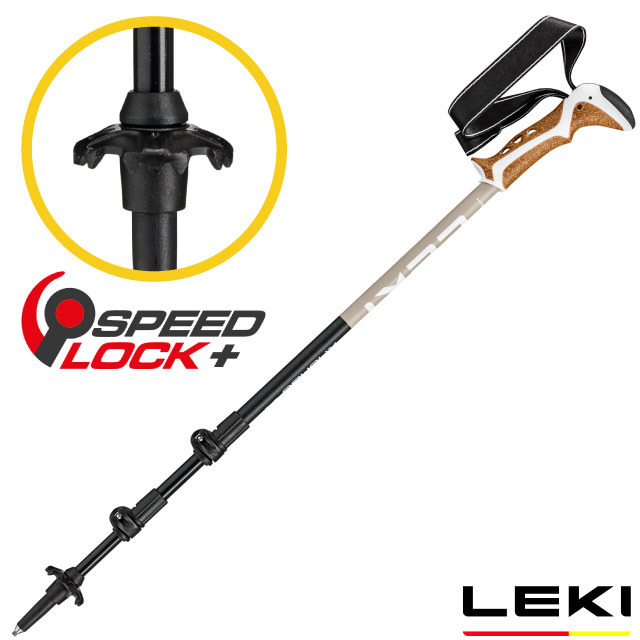 LEKI Khumbu Lite 軟木塑型握把快速扣登山杖(90-125cm/單支販售).柺杖.健行杖/ 65621532C