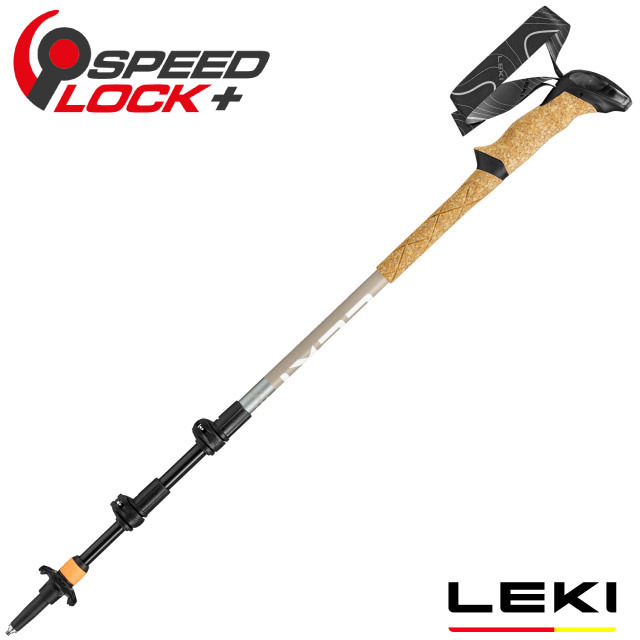 LEKI Makalu Lite AS 輕量長泡棉握把鋁合金快速扣避震登山杖 (90-125cm/單支販售).柺杖/ 65621802C