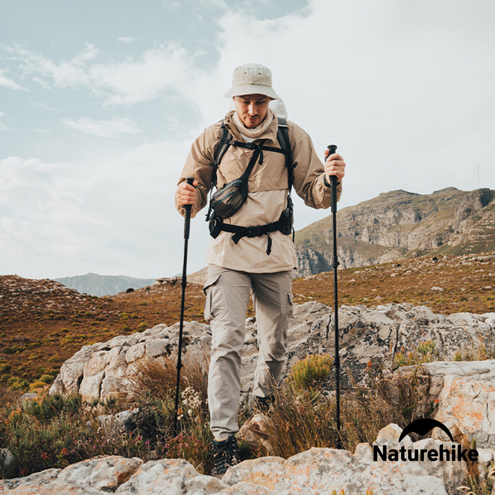 Naturehike 晴雪Pro長手把7075鋁合金三節外鎖登山杖135cm D017-D