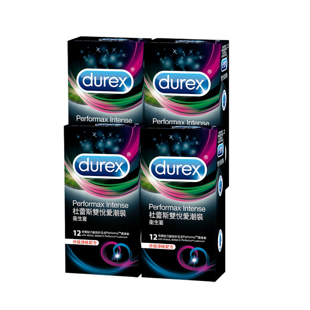 Durex 杜蕾斯 雙悅愛潮裝衛生套12入X4盒(共48入)