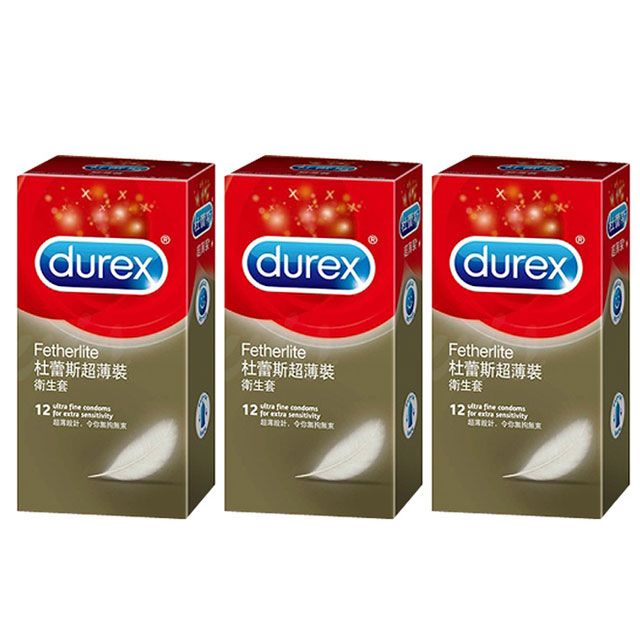 【Durex杜蕾斯】超薄裝 保險套 12入裝x3盒