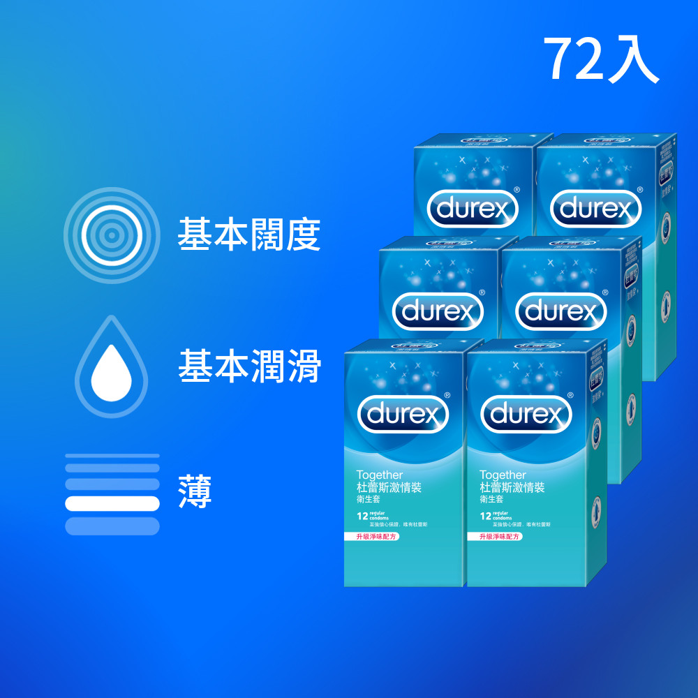Durex 杜蕾斯 激情裝衛生套6盒(共72入)