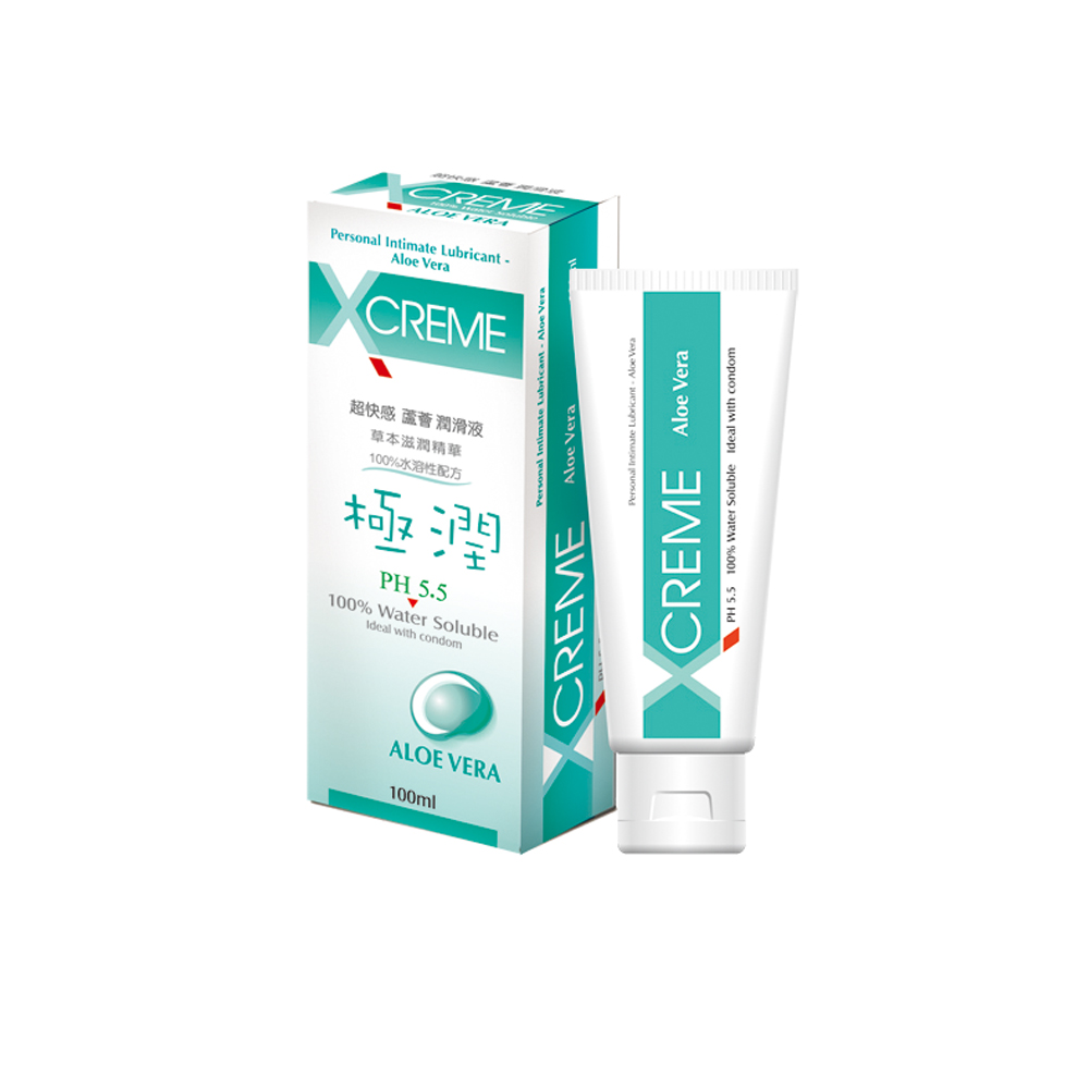 《X-Creme》超快感PH5.5 蘆薈潤滑液(100ml/條)