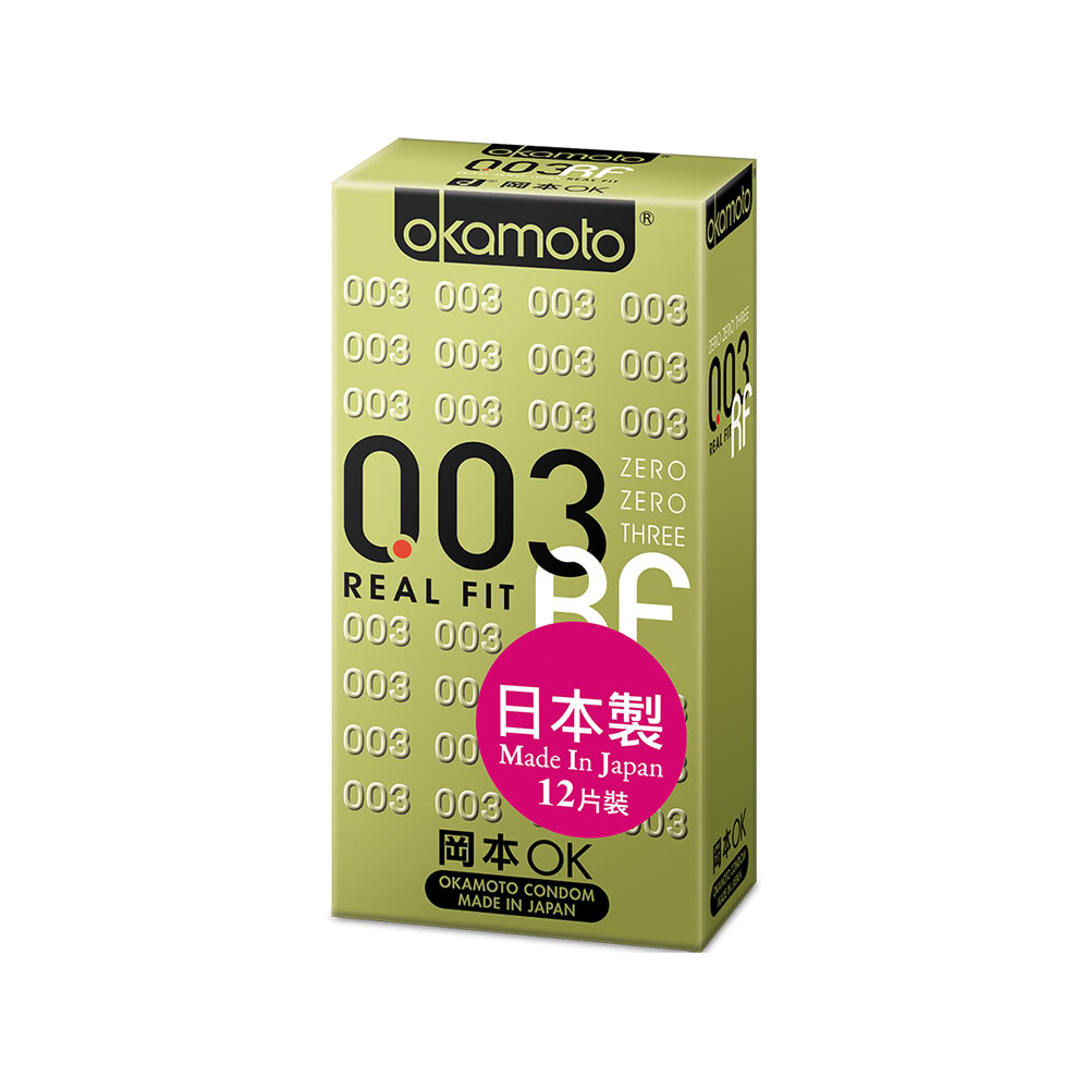 okamoto 岡本 003RF極薄貼身型保險套(12入)